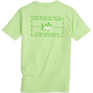 Southern Tide Original Skipjack Lime Green Short Sleeve T-Shirt - size Small